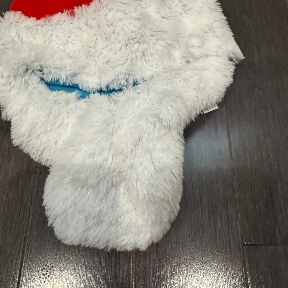Barkbox 🎊HP🎉 Festive Christmas Holiday Red White Santa Hat with Beards for Dogs